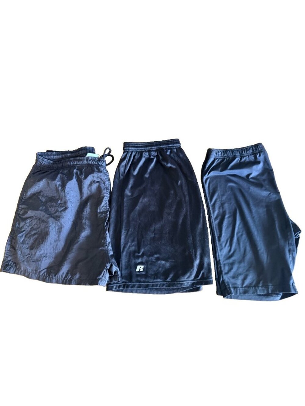 Lot of 3 - 1 Champion/2 Unbranded Men’s Athletic Shorts XLarge All Black